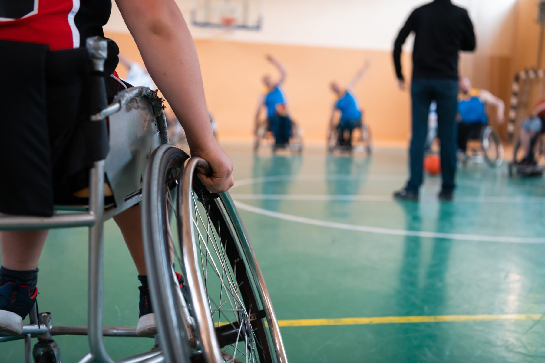 The,Selector,Of,The,Basketball,Team,With,A,Disability,Stands